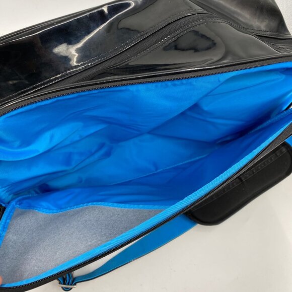 Nike Black Blue Zip Messenger Travel Bag | Good Condition - Picture 4 of 8